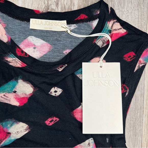 Ulla Johnson Patterned Sleeveless Top - Black and Pink Size Small - Picture 7 of 10